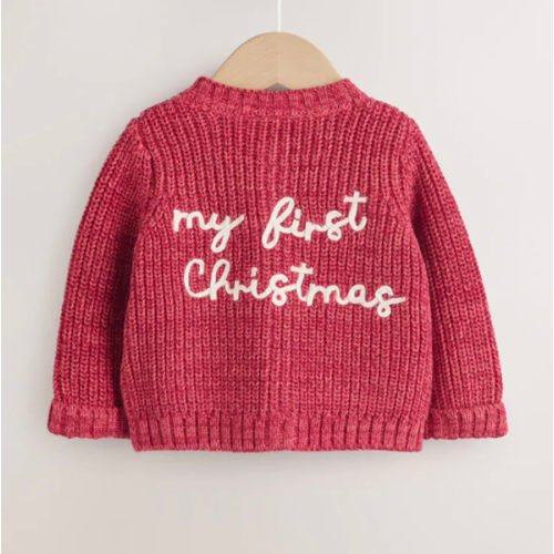 Buy Red My First Christmas Knitted Baby Cardigan (0-18mths) from Next USA