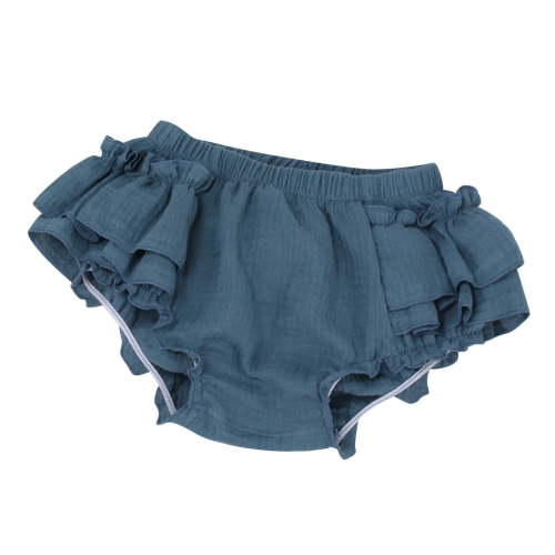 NAFUU Toddler Girls Baby Bloomers Diaper Covers Solid Color Ruffle Bloomers For Infant Girls Summer Shorts Underwear 0-6 Months