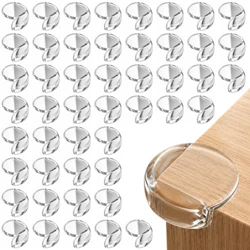 48 Pack Corner Protector for Baby, Clear Table Corner Protectors, Baby Proof Corners and Edges, Super Strong Adhesive, Corner Protectors for Furniture & Sharp Edges