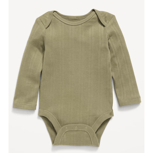 Long-Sleeve Ribbed Bodysuit for Baby