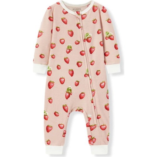 Organic Cotton Zipper Pajama, 0-3M