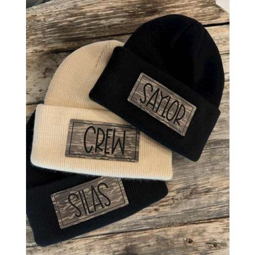 Personalized Camo Name Beanie - STYLE CD - BOTTOMLAND