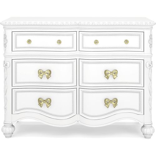 Disney Princess Sparkle White 6 Drawer Dresser