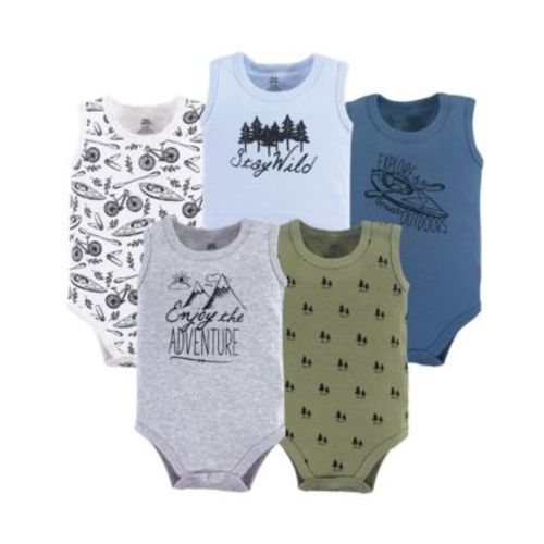 Five-Pack of Sleeveless All-in-One Bodysuits
