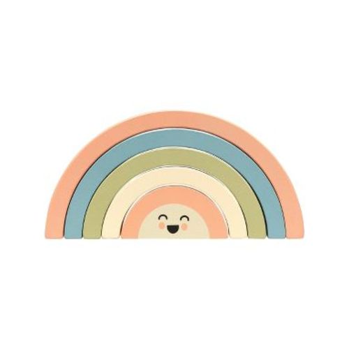 Pearhead Wooden Stacking Toy - Rainbow - 5pc