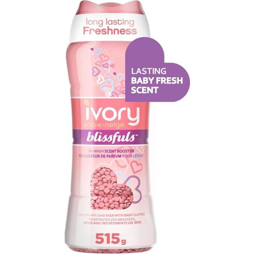 Ivory Snow Blissfuls In-Wash Laundry Scent Booster Beads, Baby Fresh Scent, 515 G
