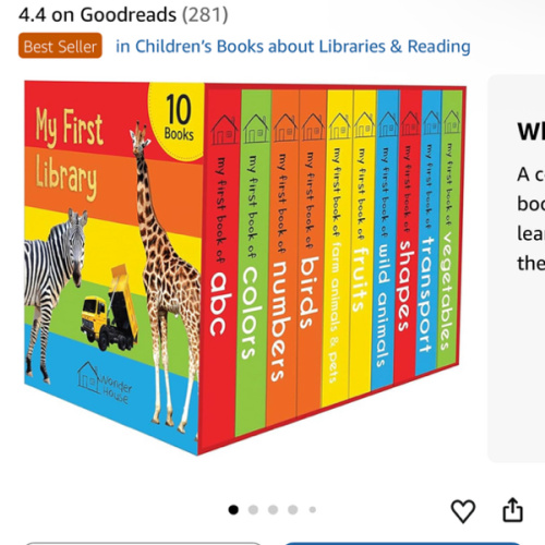 My First Library: Boxset of 10 Board Books for Kids