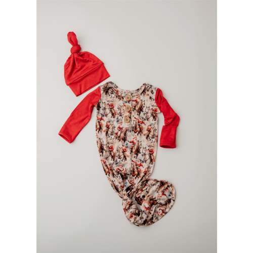 Cowboy Claus | Knot Gown & Hat Set