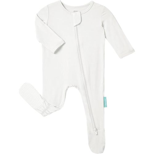 PurComfy Baby Zipper Footie Pajamas, Supersoft Bamboo Rayon Baby Footed Pjs Boy Girl 0-3-6-9-18-24 Month Coverall Sleepers