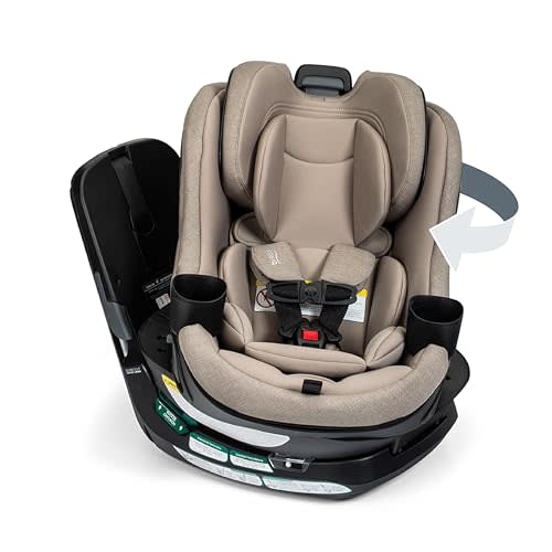 Britax Galaxy360 Slim Rotating Convertible Car Seat Teak | 2-in-1 Rotating Car Seat for Infants & Toddlers, 360 SwivelSmooth Steel Ring, Extended Rear Facing, ClickTight Installation