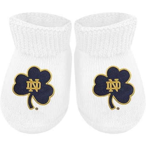 Creative Knitwear College Baby Bootie Sock - Team Logo, Multiple Colors, for Boys & Girls (Newborn - 6 Months)
