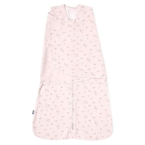 HALO 100% Cotton Sleepsack Swaddle, 3-Way Adjustable Wearable Blanket, TOG 1.5, Pink Floral, Newborn, 0-3 Months