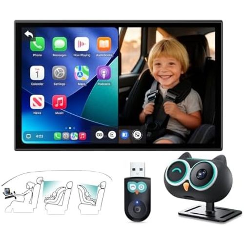 OTTOCAST Cabin Care Adapter 2026,Baby Car Camera & Wireless CarPlay Adapter