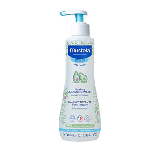 Mustela Baby Cleansing Water - No-Rinse Micellar Water - with Natural Avocado & Aloe Vera - for Baby's Face, Body & Diaper - 1 or 2-Pack - Various Sizes