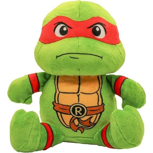 design LAB, Inc. Teenage Mutant Ninja Turtle Official Merchandise | TMNT Toys Squeaky Plush Dog Toy | Raphael | Stuffed Animal Turtle Squeaks for Interactive Play