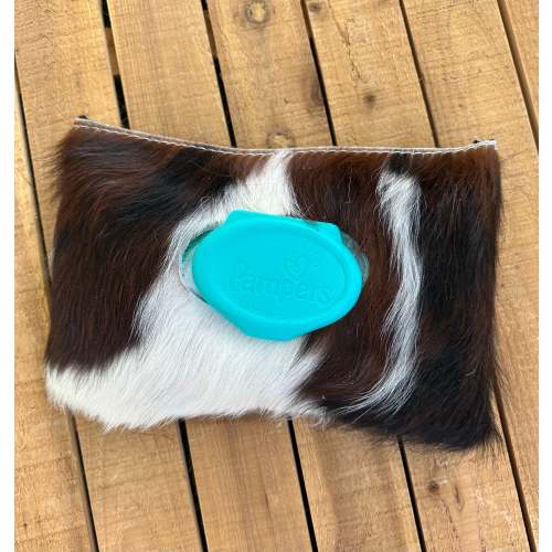 Hair on hide baby wipes case