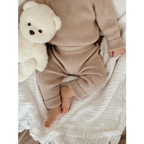 Baby Rib Leggings - Heather Beige