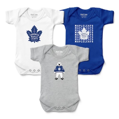 Toronto Maple Leafs Chad & Jake Infant Three-Pack Bodysuit Set