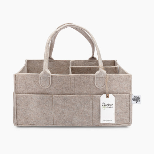 Parker Baby Co. Felt Diaper Caddy - Oatmeal, Large