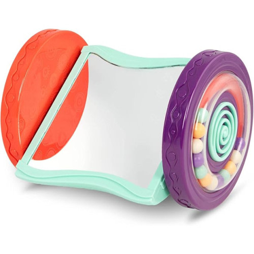 B. toys Baby Mirror, Looky-Looky Rolling Tummy Time Crawling Toy