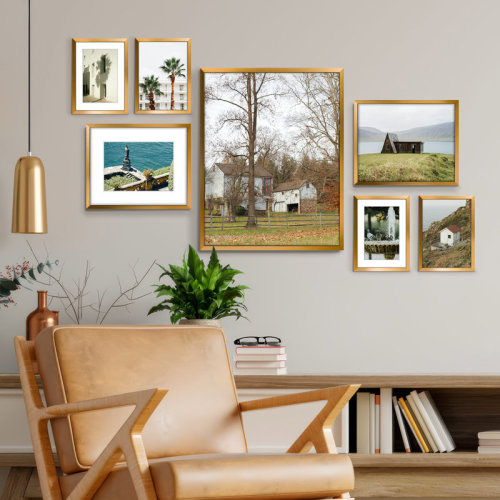 Basics by Wayfair™ Drennon 7 Pieces Gallery Wall Frame with Glass Front, Hanging or Tabletop Display & Reviews | Wayfair