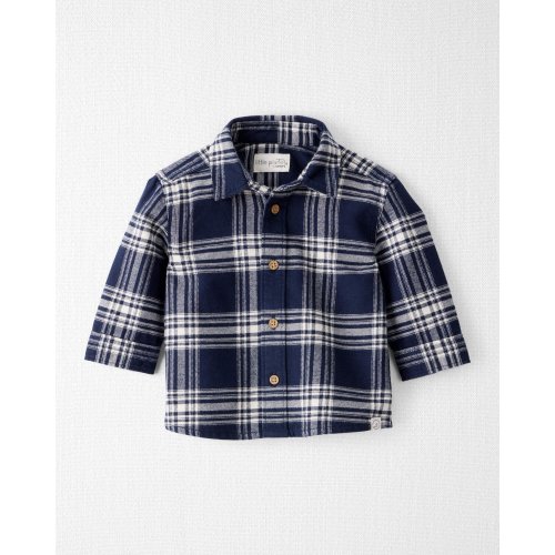 Baby Boy Organic Cotton Button-Front Flannel Shirt - Little Planet | Carter's