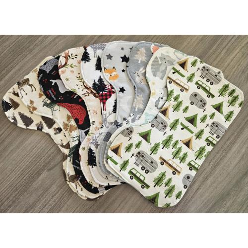 Flannel Burp Cloth: Woodland, Reversible Absorbent Baby Burp Rag