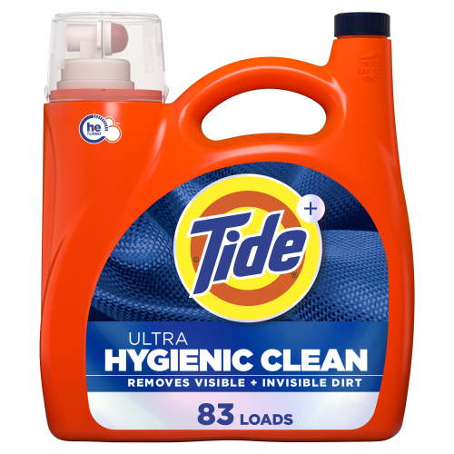 Tide Ultra Hygienic Clean Liquid Laundry Detergent, Original Scent, 117 fl oz, 83 Loads