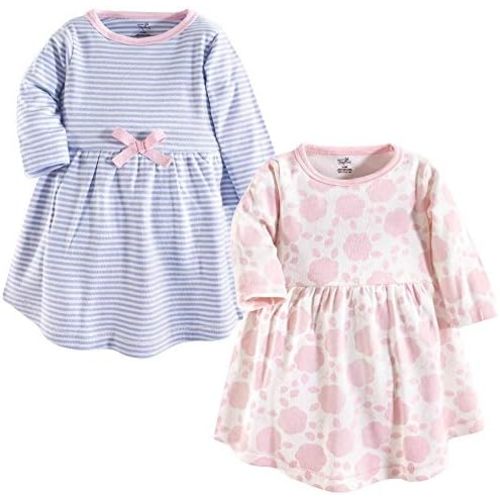 Touched by Nature Girls' One Size Organic Cotton Short Long-Sleeve Dresses