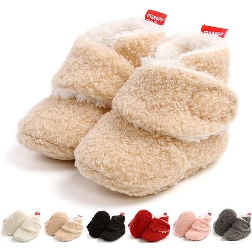 Infant Baby Slippers Girls Boys Booties Warm Baby Socks Shoes Newborn Crib Footwear Prewalkers