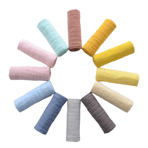 Baby Muslin Cotton Washcloths, Ultra Soft Towels & Washcloths, 12 Count