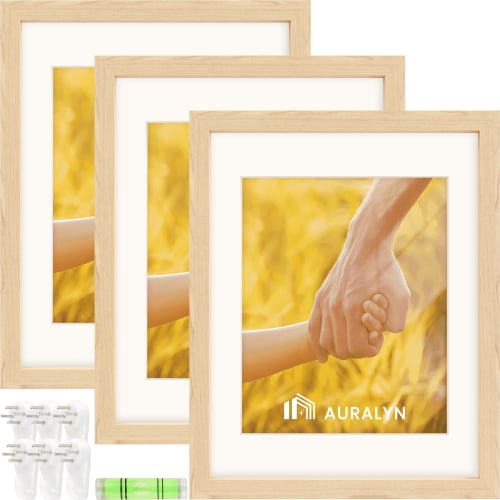 AURALYN, Wall Picture Frame Set of 3, 11x14, Brown