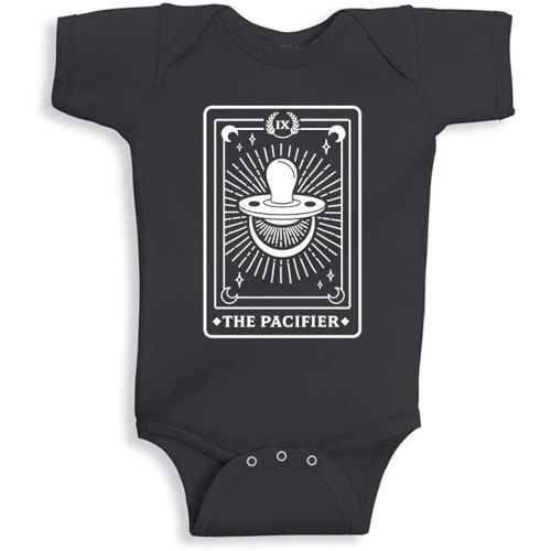TATY Kids The Pacifier Tarot Card Baby Infant Bodysuit - Newborn - Black