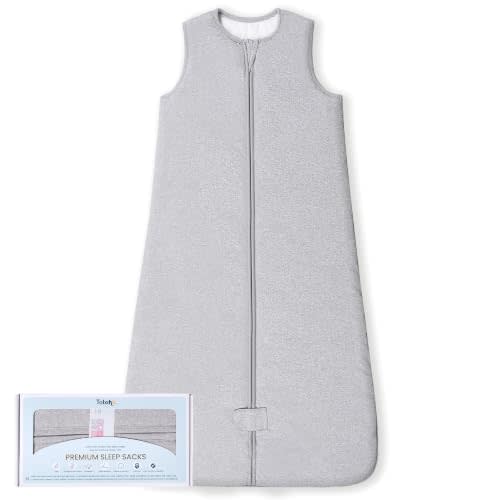 TotAha Toddler Sleep Sack 2T-3T-4T, 0.5 & 1.0 TOG Wearable Blanket | Lightweight 0.5 TOG or warm 1.0 TOG sleep bag with a soft, stretchy design and two-way zipper for easier changes.