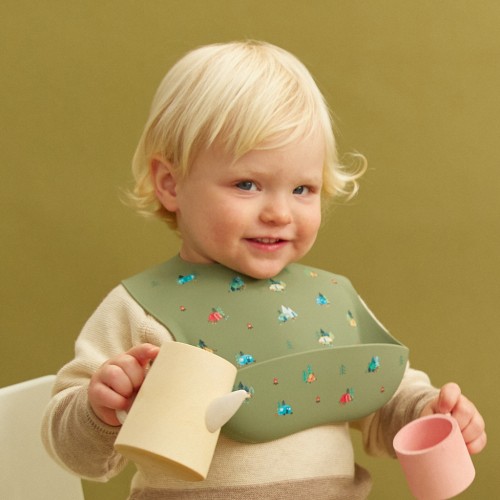 Silicone Bib Camper Sage Green – Austin Baby Collection