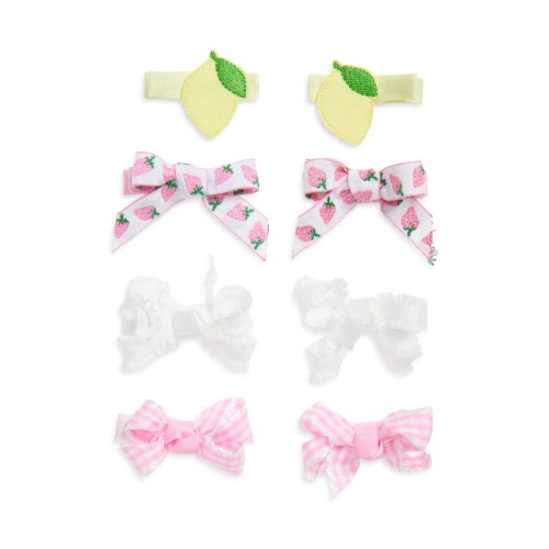 Assorted 8-Pack Baby Bow & Clips Set, One Size