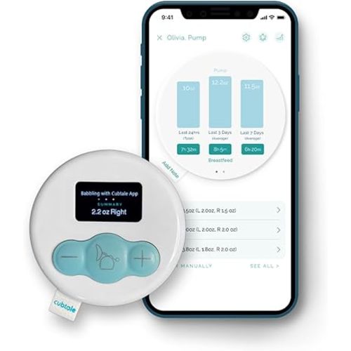 Smart Pump Tracker - Pump Cub: On-The-Spot One-Press Baby Care Logger, Reminders, Notifications, Routines, Multiple Caregivers, Pediatrician & Expert Support