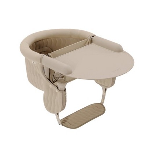 Lalo Hook-On High Chair with Attachable Silicone Tray - Oatmeal