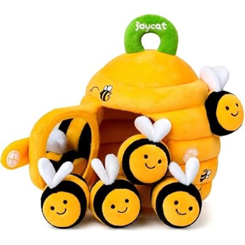 JoyCat Baby Toys 6-12 Months, Beehive Toy with 5 Sensory Bees, Baby Gift