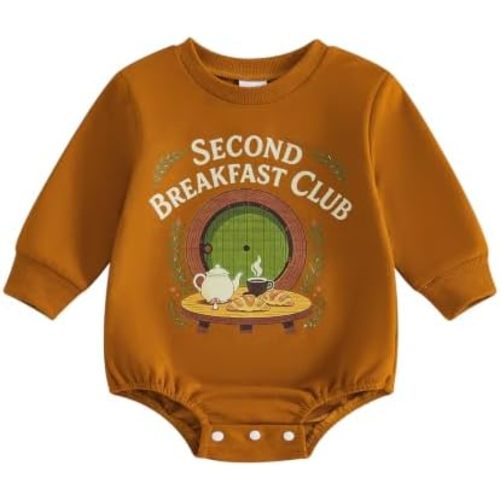 Baby Boys Girls Sweatshirt Romper Second Breakfast Club Fall Outfit