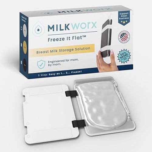 Freeze It Flat Breastmilk Freezer Storage System - Space-Saving Organizer for Breast Milk Storage Bags - Freezer Organization Made in USA (Black, Single 1-pk)