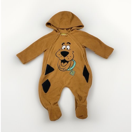 Scooby-Doo Baby Body Suit One-Piece 6 Months Y2K Embroidered ZipUp Cartoon 2000s