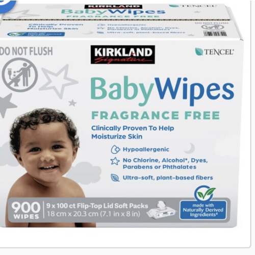 Kirkland Signature Baby Wipes Fragrance Free