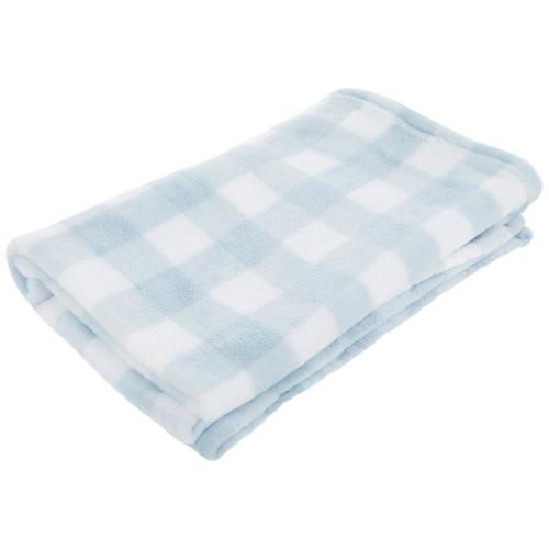 Blue & White Gingham Infant Blanket