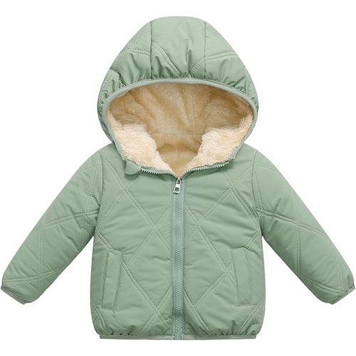 Baby Boys Girls Toddlers Winter Coats Puffer Jacket Hooded Down Snow Jacket Coat Outerwear