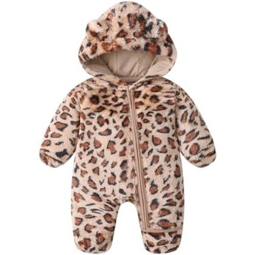 Newborn Baby Boy Snowsuit Toddler Girl Infant Fleece Winter Coat