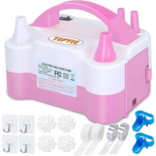 Electric Balloon Pump, Portable 2 Modes Balloon Blower Machine with 14 Balloon Arch Kits, Air Pump for Balloon, Balloon Inflator for Party Decoration