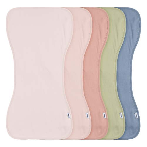 5-Pack Baby Girls Pink Blue Burpcloth