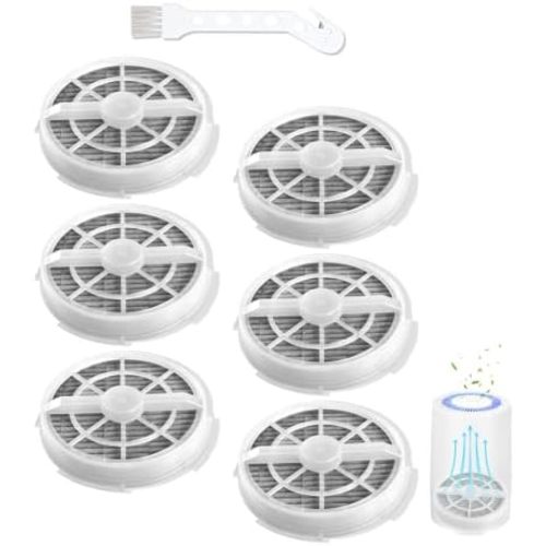6 Pack Replacement HEPA Filter with Activated Carbon for Frida Baby Air Purifier 3 in 1, RIGOGLIOSO Air Purifier GL2103 and SY900S, JINPUS GL-2103, LTLKY 900S, Meleden Air Purifier GL2103
