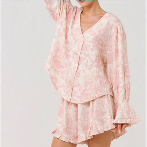 LUXE RUFFLED MUSLIN SET